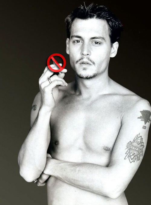 If you want to stay looking fresh like Johnny Depp, kick the habit!