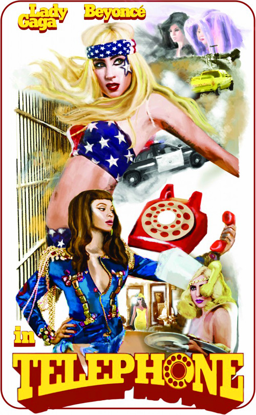 lady gaga & beyoncé – telephone – the poster!