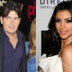 Charlie Sheen and Kim Kardashian