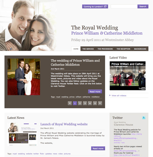 The Royal Wedding Website As if the website isn't enough if you want to own