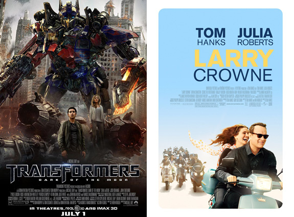 Transformers 3: Dark of the Moon and Larry Crowne