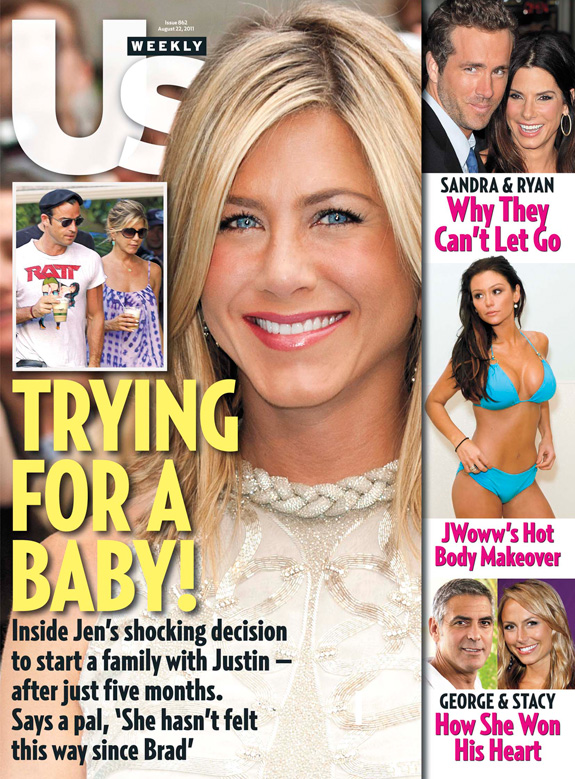 Us Weekly - Jennifer Aniston and Justin Theroux Us Weekly - Jennifer Aniston and Justin Theroux