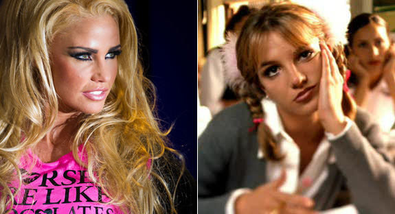 Katie Price and Britney Spears