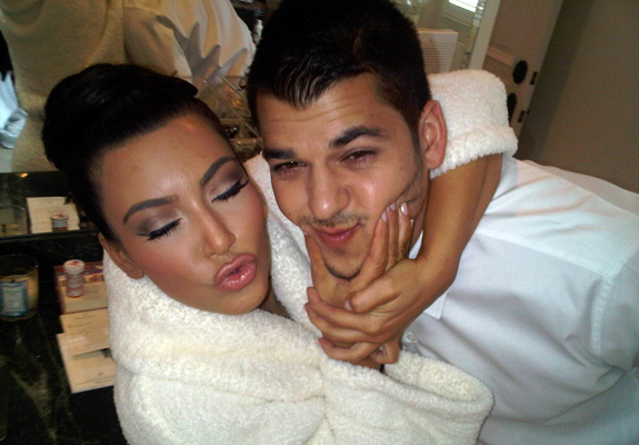 Kim and Rob Kardashian