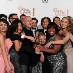 The cast of Glee and Ryan Murphy