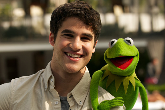 Darren Criss and Kermit the Frog
