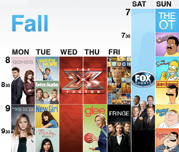 FOX Fall 2012 Schedule