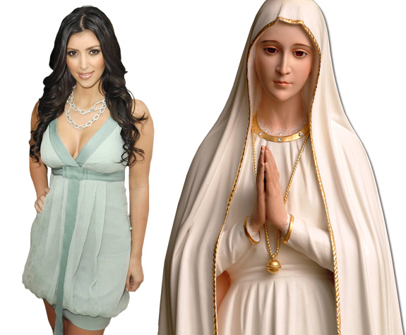Kim Kardashian and Virgin Mary