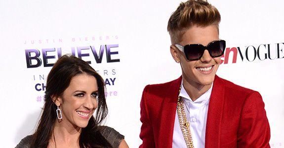 Justin Bieber and Pattie Mallette