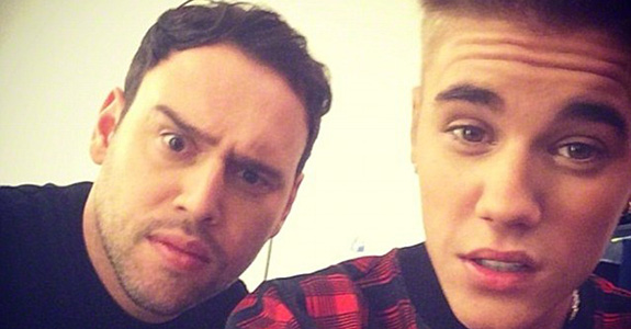 Scooter Braun and Justin Bieber