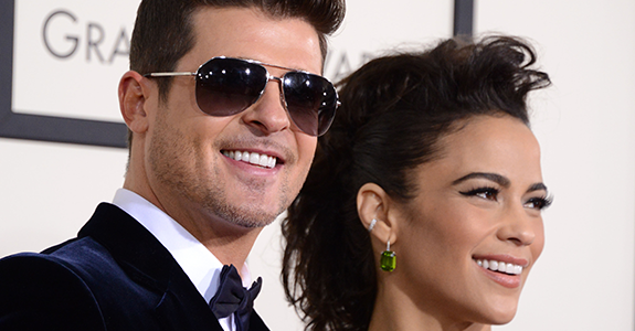 Robin Thicke and Paula Patton