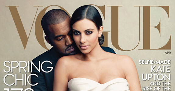 Kim Kardashian and Kanye West / Vogue Magazine