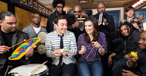 Idina Menzel, Jimmy Fallon and The Roots